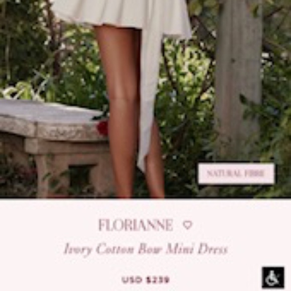 House of CB Florianne bow mini dress, size small - Picture 3 of 6